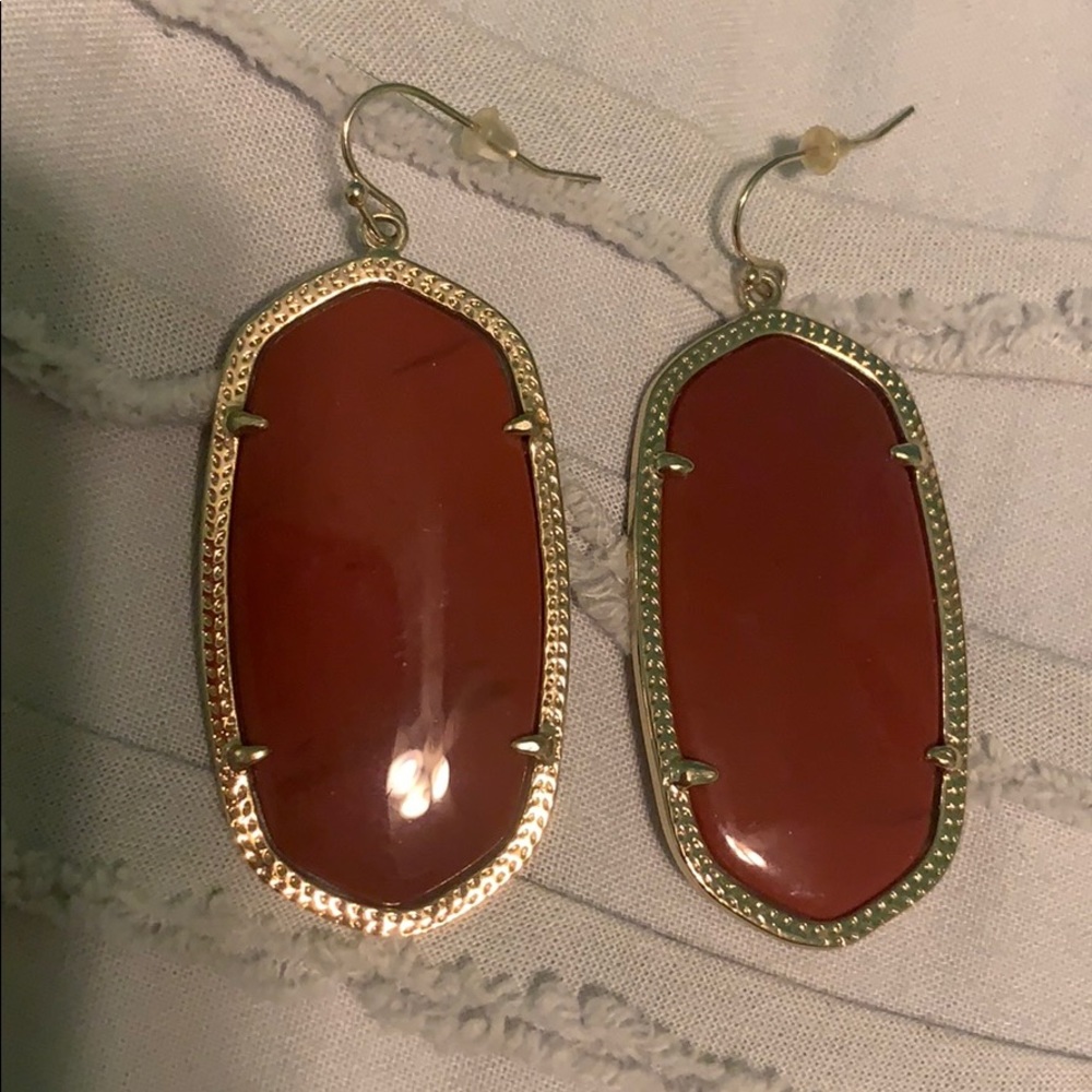 Kendra Scott Danielle Earrings in Deep Red/Maroon